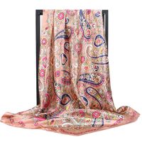 Women's Simple Style Cashew Nuts Satin Printing Silk Scarf Kerchief sku image 3