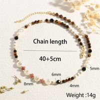 Stone Copper 18K Gold Plated IG Style MAMA Simple Style Letter Beaded Necklace main image 3