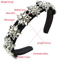 Women's Elegant Luxurious Flower Cloth Inlay Rhinestones Glass Drill Hair Band main image 3