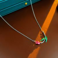 Simple Style Flower Alloy Plating Gold Plated Women's Pendant Necklace main image 3