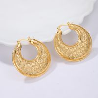 1 Pair IG Style Geometric Plating Hollow Out Iron 18K Gold Plated Earrings main image 3