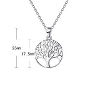 Sterling Silver Elegant Simple Style Life Tree Plating Pendant Necklace Necklace Pendant main image 2