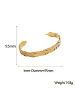 Exaggerated Simple Style British Style Round Oval Solid Color 304 Stainless Steel 18K Gold Plated Bangle In Bulk main image 3