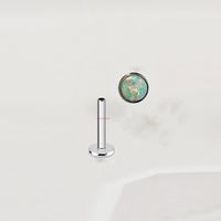 1 Piece Lip Rings Simple Style Classic Style Solid Color Pure Titanium Inlay Opal Lip Rings sku image 13