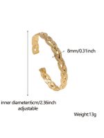 Exaggerated Simple Style British Style Round Oval Solid Color 304 Stainless Steel 18K Gold Plated Bangle In Bulk main image 6