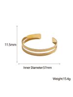 Exaggerated Simple Style British Style Round Oval Solid Color 304 Stainless Steel 18K Gold Plated Bangle In Bulk main image 7