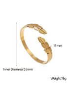 Exaggerated Simple Style British Style Round Oval Solid Color 304 Stainless Steel 18K Gold Plated Bangle In Bulk sku image 6