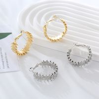 1 Pair Elegant Luxurious Simple Style C Shape U Shape Solid Color Alloy Gold Plated Silver Plated Earrings main image 5