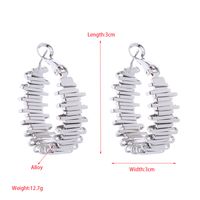 1 Pair Elegant Luxurious Simple Style C Shape U Shape Solid Color Alloy Gold Plated Silver Plated Earrings main image 3