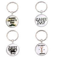 Simple Style Letter Heart Shape Alloy Plating Inlay Glass Bag Pendant Keychain main image 4