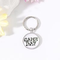 Simple Style Letter Heart Shape Alloy Plating Inlay Glass Bag Pendant Keychain sku image 2