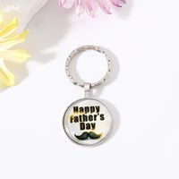 Simple Style Letter Heart Shape Alloy Plating Inlay Glass Bag Pendant Keychain sku image 5