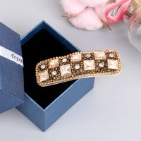 Classic Style Solid Color Rhinestone Hair Clip sku image 57