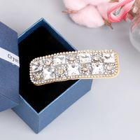Classic Style Solid Color Rhinestone Hair Clip sku image 58