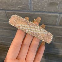 Classic Style Solid Color Rhinestone Hair Clip sku image 74