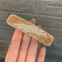 Classic Style Solid Color Rhinestone Hair Clip sku image 73