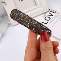 Classic Style Solid Color Rhinestone Hair Clip sku image 39