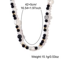 Bohemian Geometric Color Block Baroque Pearls Mixed Materials Women's Necklace main image 2