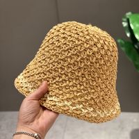 Women's Casual Solid Color Hollow Out Flat Eaves Bucket Hat sku image 2