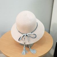 Women's Hawaiian Solid Color Bow Knot Bowknot Wide Eaves Bucket Hat sku image 1
