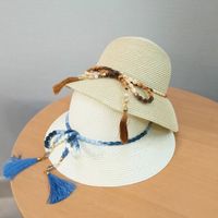 Women's Hawaiian Solid Color Bow Knot Bowknot Wide Eaves Bucket Hat main image 1