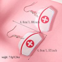 1 Pair Cute Streetwear Cartoon Arylic Silver Plated Drop Earrings sku image 2