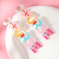 1 Pair Cartoon Style Cute Letter Cup Arylic Silver Plated Earrings main image 7