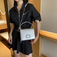 Women's Pu Leather Solid Color Classic Style Sewing Thread Flip Cover Crossbody Bag main image 5