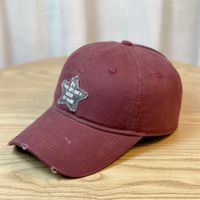 Unisexo Hip Hop Estrella Parche Aleros Curvos Gorra De Beisbol main image 7