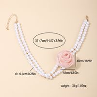 IG Style Simple Style Flower Artificial Pearl Alloy Beaded Plating Women's Choker main image 2