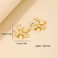 1 Pair IG Style Simple Style Flower Alloy Ear Studs main image 2