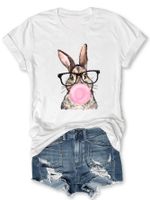 Women's T-shirt Short Sleeve T-Shirts Printing Casual Rabbit main image 3