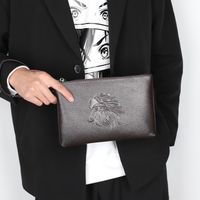 Men's Flamingo Pu Leather Zipper Clutch Bag sku image 2