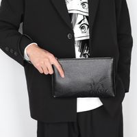 Men's Reed Pu Leather Zipper Clutch Bag main image 3