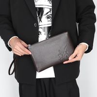 Men's Reed Pu Leather Zipper Clutch Bag main image 4