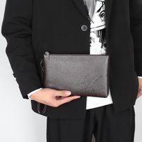 Men's Reed Pu Leather Zipper Clutch Bag main image 2