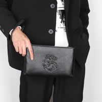 Men's Animal Pu Leather Zipper Clutch Bag main image 4
