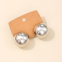 1 Pair IG Style Simple Style Round Flower Plating Alloy Ear Studs main image 6