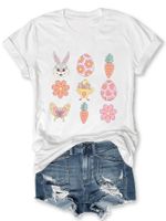 Women's T-shirt Short Sleeve T-Shirts Printing Casual Streetwear Animal Flower main image 3
