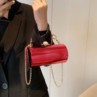Women's Small Arylic Solid Color Streetwear Lock Clasp Bucket Bag main image 4