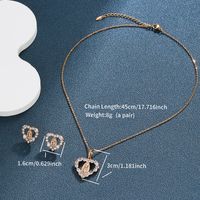 Retro XUPING Human Alloy Copper Alloy Inlay Artificial Gemstones 18K Gold Plated Women's Earrings Necklace sku image 3