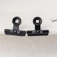 1 Pair Casual Exaggerated Geometric Letter Copper Ear Studs main image 3