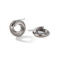 1 Pair Casual Simple Style Geometric Sterling Silver Silver Plated Ear Studs main image 1