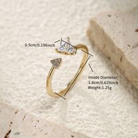XUPING Simple Style Triangle Heart Shape Alloy Irregular Inlay Artificial Gemstones 14K Gold Plated Women's Toe Rings sku image 1