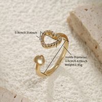 XUPING Simple Style Triangle Heart Shape Alloy Irregular Inlay Artificial Gemstones 14K Gold Plated Women's Toe Rings sku image 4