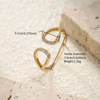 XUPING Simple Style Triangle Heart Shape Alloy Irregular Inlay Artificial Gemstones 14K Gold Plated Women's Toe Rings sku image 5