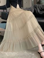 Sommer Einfacher Stil Einfarbig Polyester Midi-Kleid Röcke main image 8