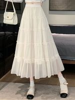 Sommer Einfacher Stil Einfarbig Polyester Midi-Kleid Röcke main image 10
