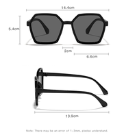 Vacation Solid Color Pc Resin Polygon Full Frame Women's Sunglasses main image 2