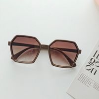 Vacation Solid Color Pc Resin Polygon Full Frame Women's Sunglasses sku image 2